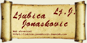 Ljubica Jonašković vizit kartica